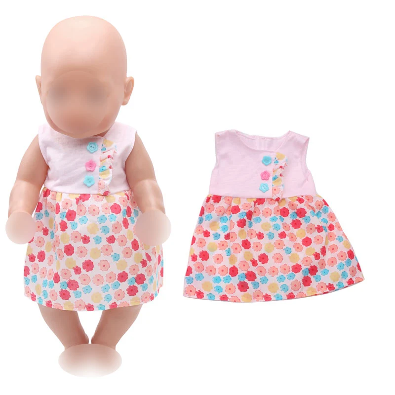 Doll clothes Cute printed baby dress fit 43 cm baby dolls and 18 inch Girl dolls accessories a3
Doll clothes Cute printed baby dress fit 43 cm baby dolls and 18 inch Girl dolls accessories a3