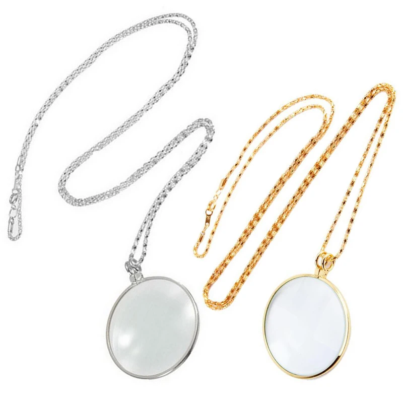Decorative Monocle Necklace With 5x Magnifier Magnifying Glass Pendant Gold Silver Plated Chain Necklace For Women Jewelry
Decorative Monocle Necklace With 5x Magnifier Magnifying Glass Pendant Gold Silver Plated Chain Necklace For Women Jewelry