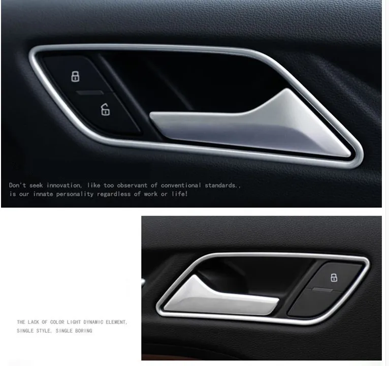4Pcs/set Car Interior Door Handle Grab Frame Trim Styling Sticker For Audi A3 8V 2012 2013 2014 2015 Stainless Steel
4Pcs/set Car Interior Door Handle Grab Frame Trim Styling Sticker For Audi A3 8V 2012 2013 2014 2015 Stainless Steel
