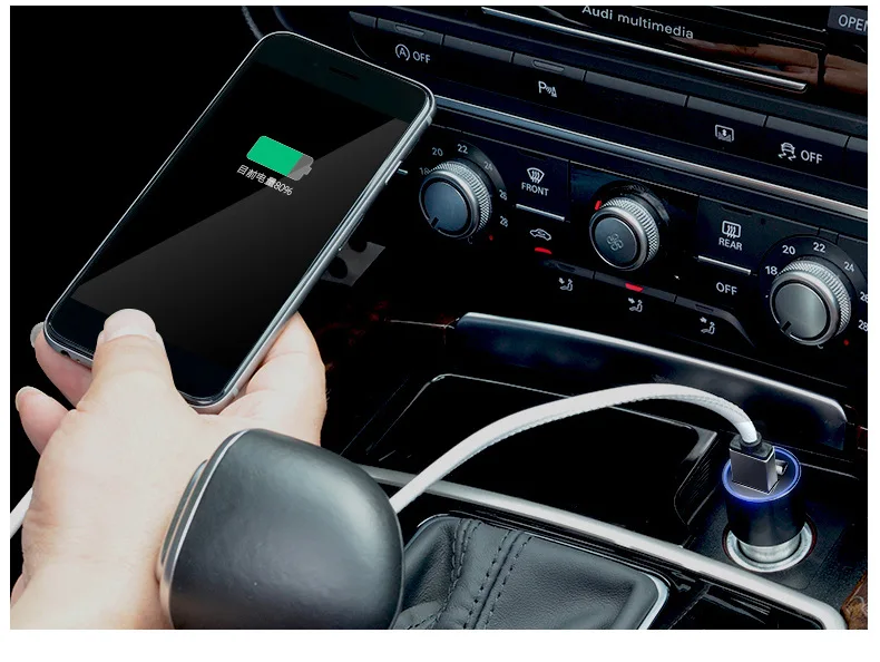 Smart Car Phone Charger QC3.0USB Car Charger 2.4A Fast Charger Car Charger for iPhone Xiaomi Huawei Samsung
Smart Car Phone Charger QC3.0USB Car Charger 2.4A Fast Charger Car Charger for iPhone Xiaomi Huawei Samsung