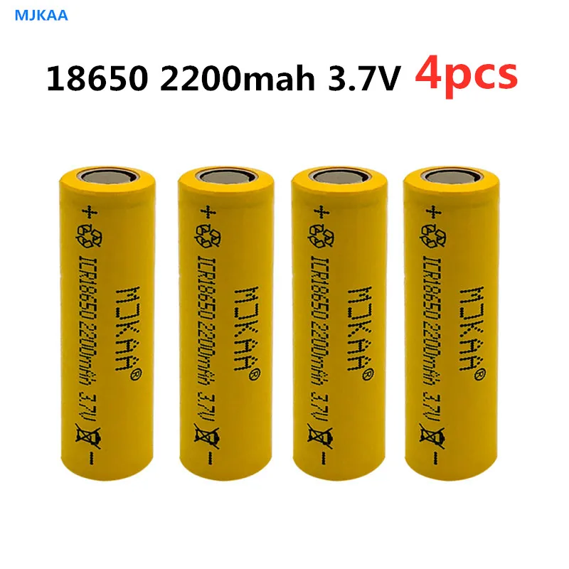 4 шт./лот MJKAA желтая 18650 аккумуляторная батарея 2200mAh 3,7 V литий-ионная батарея для светодиодного фонарика 18650 батарея
4 шт./лот MJKAA желтая 18650 аккумуляторная батарея 2200mAh 3,7 V литий-ионная батарея для светодиодного фонарика 18650 батарея