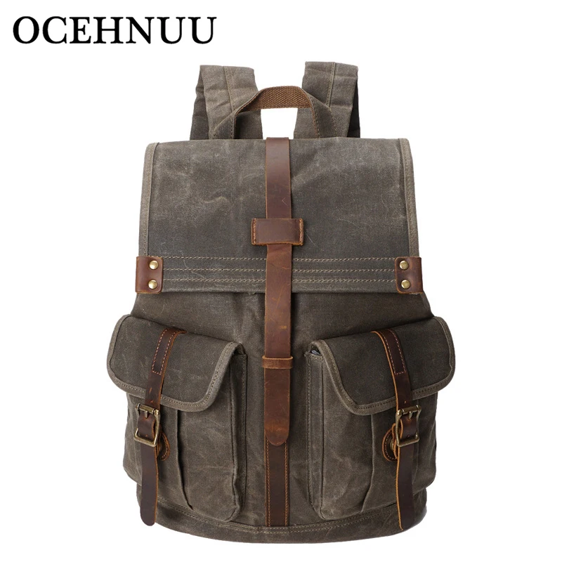 OCEHNUU New men's Backpacks Waterproof Laptop Backpack Travel Bag Men 2020 Crazy Horse Leather Rucksack School Bags Bagpack Male
OCEHNUU New men's Backpacks Waterproof Laptop Backpack Travel Bag Men 2020 Crazy Horse Leather Rucksack School Bags Bagpack Male