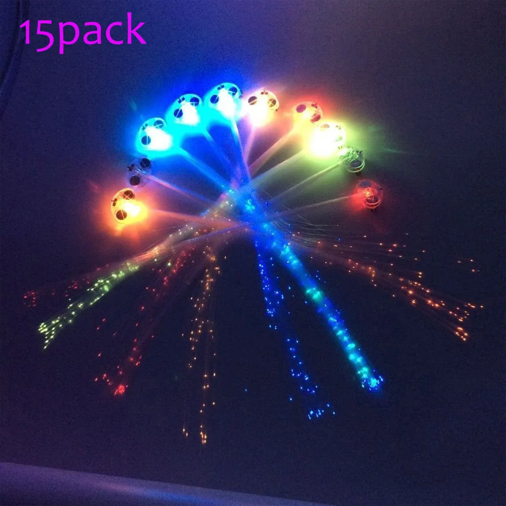 15 Pack LED Color Changing Fiber Optic Hair Lights Barrettes Light Up Birthday Party Nightclub Favors Glow Toys Supplies
15 Pack LED Color Changing Fiber Optic Hair Lights Barrettes Light Up Birthday Party Nightclub Favors Glow Toys Supplies