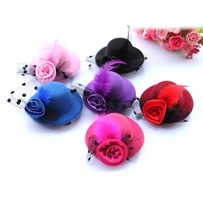 10pcs/lot 8CM Little Princess Part Costumes Feather Petal Lace Derby Top Hat Hair Clips Wedding Birthday Christmas Decors Favors
10pcs/lot 8CM Little Princess Part Costumes Feather Petal Lace Derby Top Hat Hair Clips Wedding Birthday Christmas Decors Favors