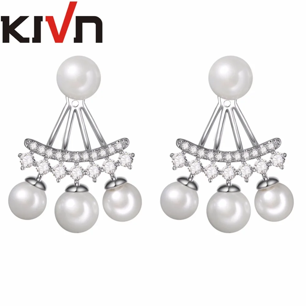 KIVN Womens Fashion Jewelry CZ Cubic Zirconia Simulated Pearl Bridal Wedding Earring Ear Jackets Mother Gifts 6pcs Lot Wholesale
KIVN Womens Fashion Jewelry CZ Cubic Zirconia Simulated Pearl Bridal Wedding Earring Ear Jackets Mother Gifts 6pcs Lot Wholesale