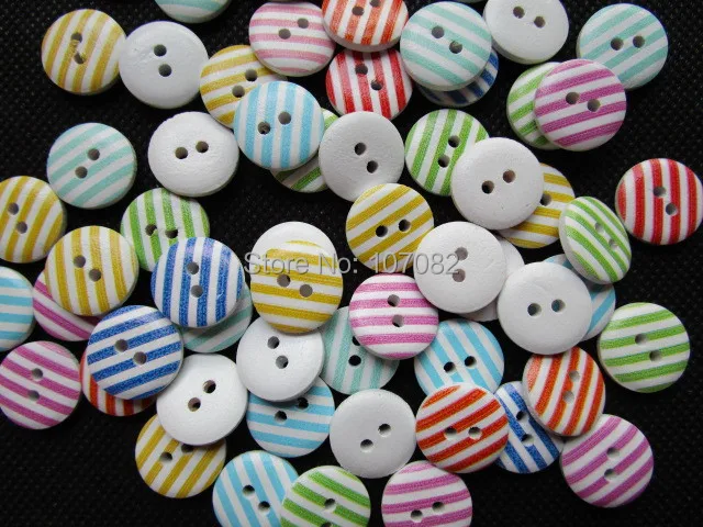 500pcs 15mm Mixed Stripes Wood Buttons Sewing Round 2 Holes Crafts Embellishments For Scarpbooking Garment Accessories
500pcs 15mm Mixed Stripes Wood Buttons Sewing Round 2 Holes Crafts Embellishments For Scarpbooking Garment Accessories