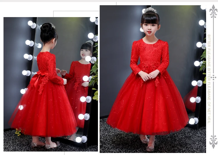 2018 Girl Princess Wedding Dress Long Sleeve Beading Tulle Kids Wedding Dress Girls Birthday Bridesmaid Clothes Summer Vestidos
2018 Girl Princess Wedding Dress Long Sleeve Beading Tulle Kids Wedding Dress Girls Birthday Bridesmaid Clothes Summer Vestidos
