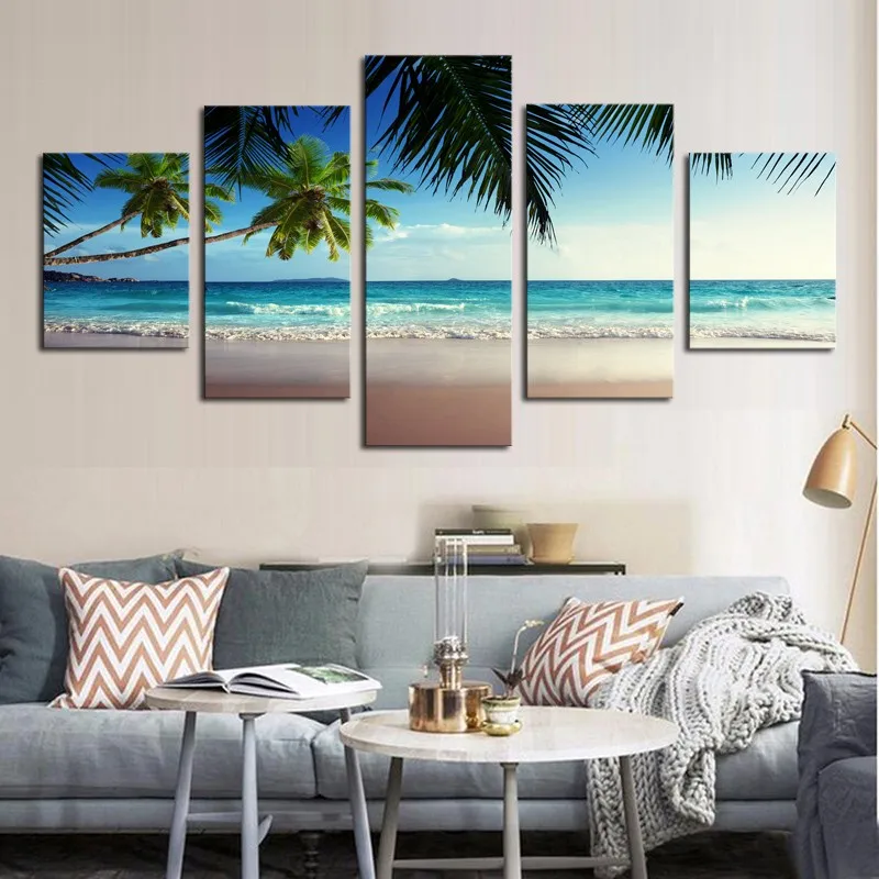 5 Pieces Coconut Tree Blue Sky And Ocean Beach Seascape Wall Art Canvas Painting Pictures Frame Home Decor Printed Poster
5 Pieces Coconut Tree Blue Sky And Ocean Beach Seascape Wall Art Canvas Painting Pictures Frame Home Decor Printed Poster