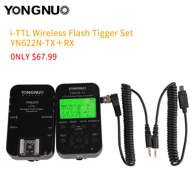 YONGNUO YN 622C KIT YN622N i TTL беспроводной комплект триггера вспышки для Nikon D7200 YN685 Canon 1100D 622N