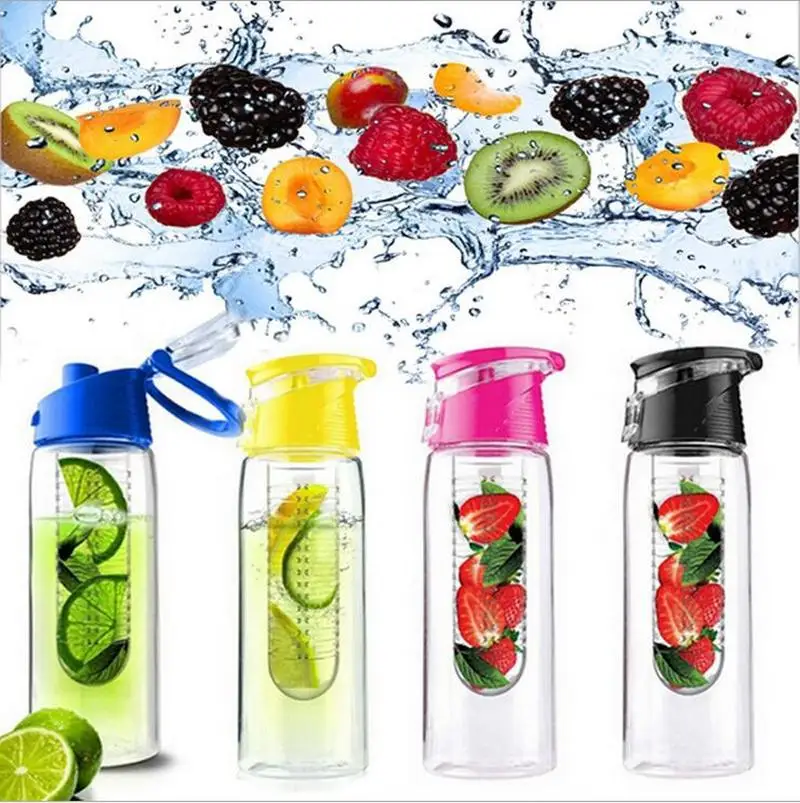 Фото Портативная бутылка для воды с фруктами спортивная чашка заварки сока лимона