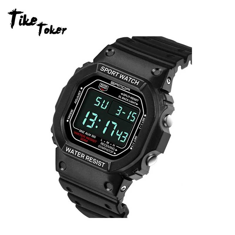 TIke Toker Digital-Watch Sport Men Watch Military LED Digital Watch Dive 30M Fashion Outdoor Wristwatches clock Relogio Masculin
TIke Toker Digital-Watch Sport Men Watch Military LED Digital Watch Dive 30M Fashion Outdoor Wristwatches clock Relogio Masculin