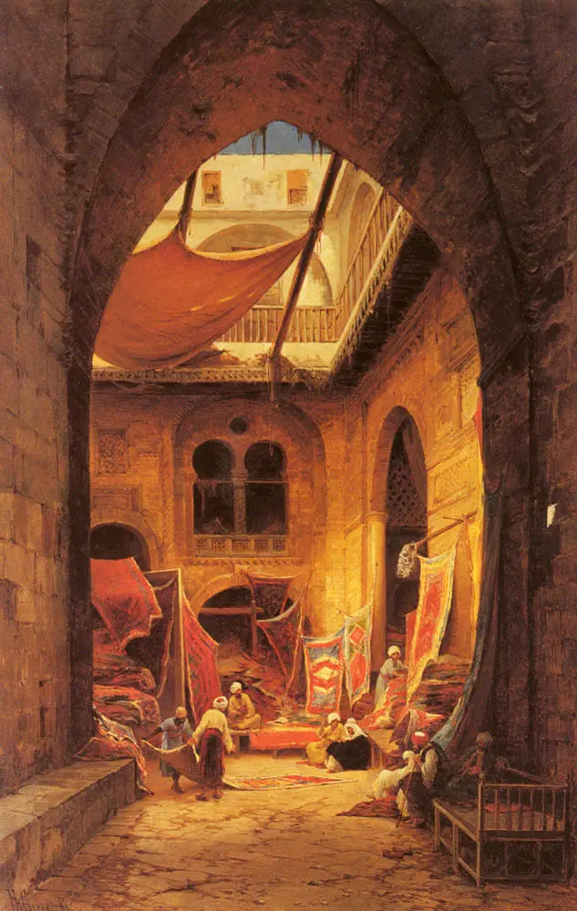 Hermann David, Соломон коррозиды, картина маслом repro, арабские ковровые торговцы
Hermann David, Соломон коррозиды, картина маслом repro, арабские ковровые торговцы