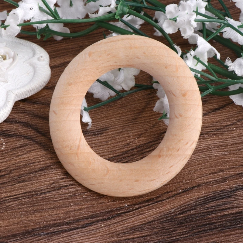 55 мм детские деревянные кольца для прорезывания зубов Ожерелье Браслет DIY