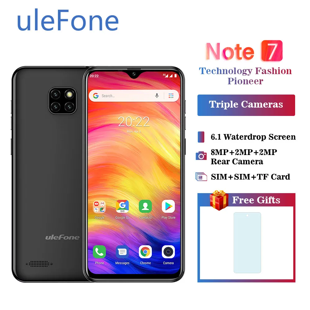 Мобильный телефон Новое поступление Ulefone Note 7 смартфон 3500 мАч 19:9 четыре ядра 6 1