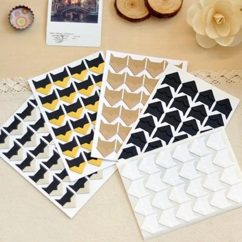 New 120 pcs/lot (5 sheets) DIY Vintage Corner kraft Paper Stickers for Photo Albums Frame Decoration Scrapbooking
New 120 pcs/lot (5 sheets) DIY Vintage Corner kraft Paper Stickers for Photo Albums Frame Decoration Scrapbooking