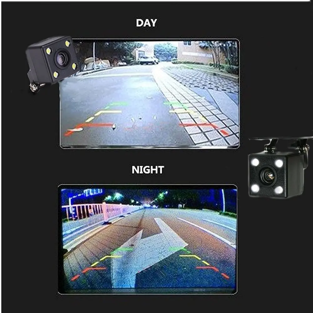 Podofo универсальная 4 LED камера ночного видения автомобиля заднего вида