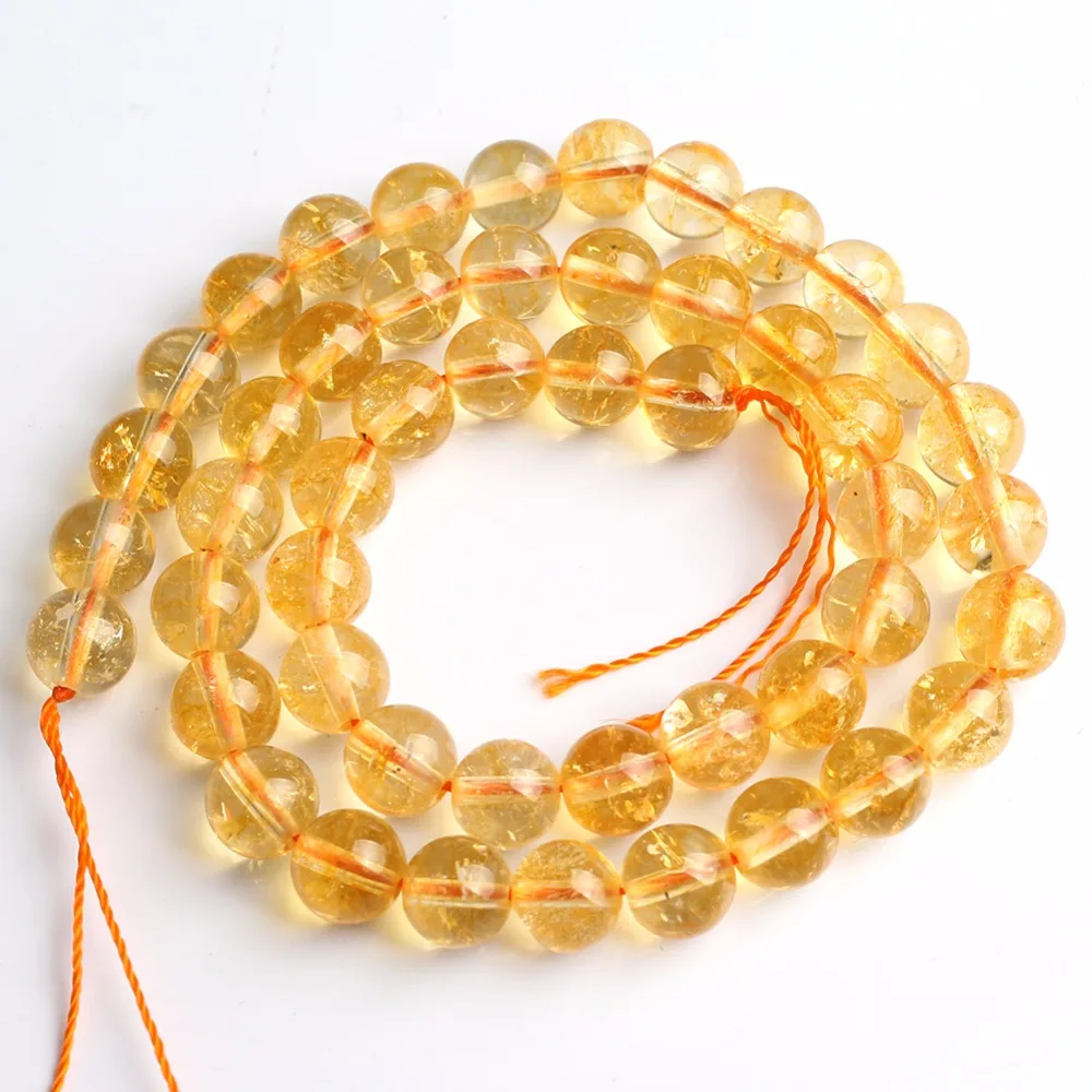 Natural Yellow Crystal Citrine Beads Round Loose Stone Beads for Jewelry Making DIY Bracelet Necklace Accessories 6/8/10mm 15
Natural Yellow Crystal Citrine Beads Round Loose Stone Beads for Jewelry Making DIY Bracelet Necklace Accessories 6/8/10mm 15