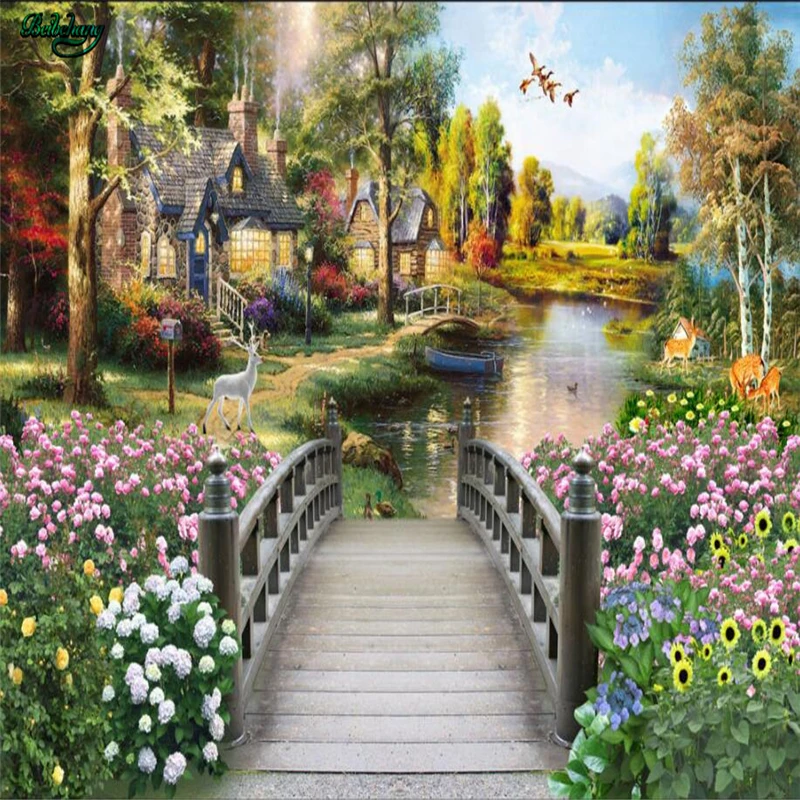 beibehang Large Custom Wallpapers Fantasy European Style American Pastoral Oil Paintings Landscape Paintings
beibehang Large Custom Wallpapers Fantasy European Style American Pastoral Oil Paintings Landscape Paintings