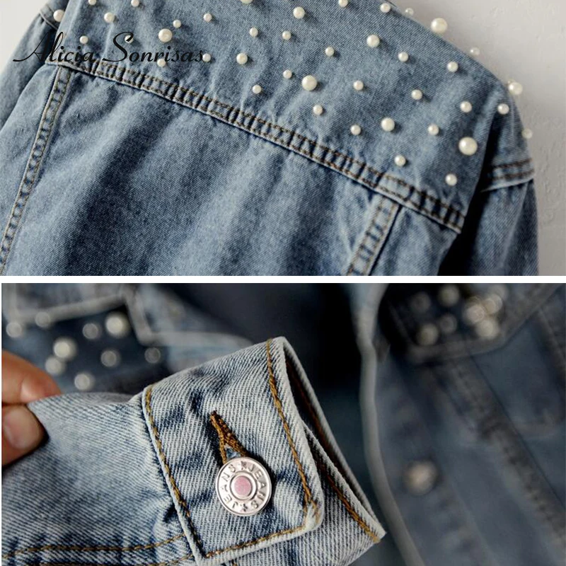 Women Denim Jacket With Pearls New 2018 Spring Autumn Korean Wild Beaded Short Long Sleeve Street Colleage Jeans Coat JEAN12
Women Denim Jacket With Pearls New 2018 Spring Autumn Korean Wild Beaded Short Long Sleeve Street Colleage Jeans Coat JEAN12