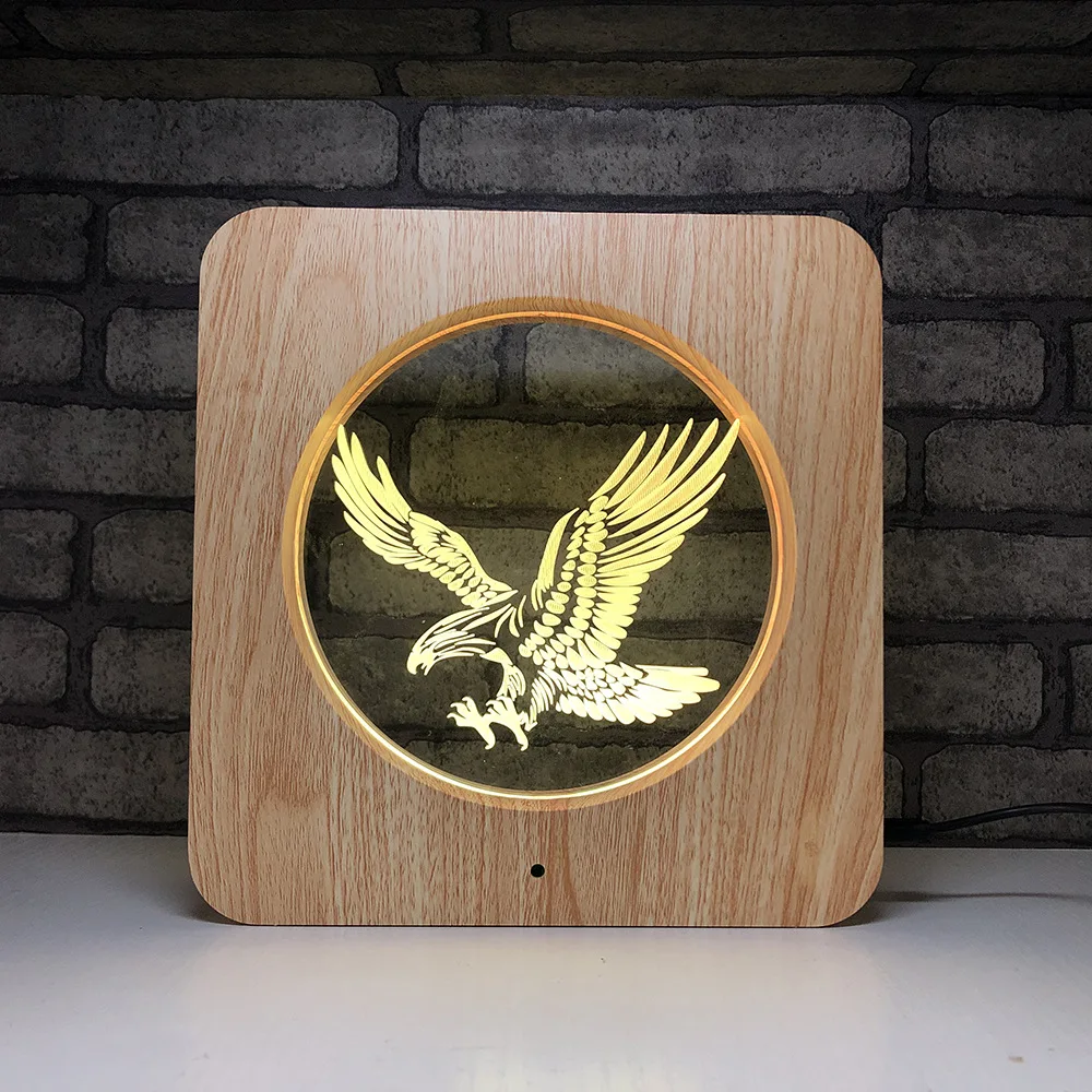 New Wooden Eagle 3D LED RGB Night Light 7 Color Change Desk Light Action Figures 486 Boys Girls Christmas Toys
New Wooden Eagle 3D LED RGB Night Light 7 Color Change Desk Light Action Figures 486 Boys Girls Christmas Toys