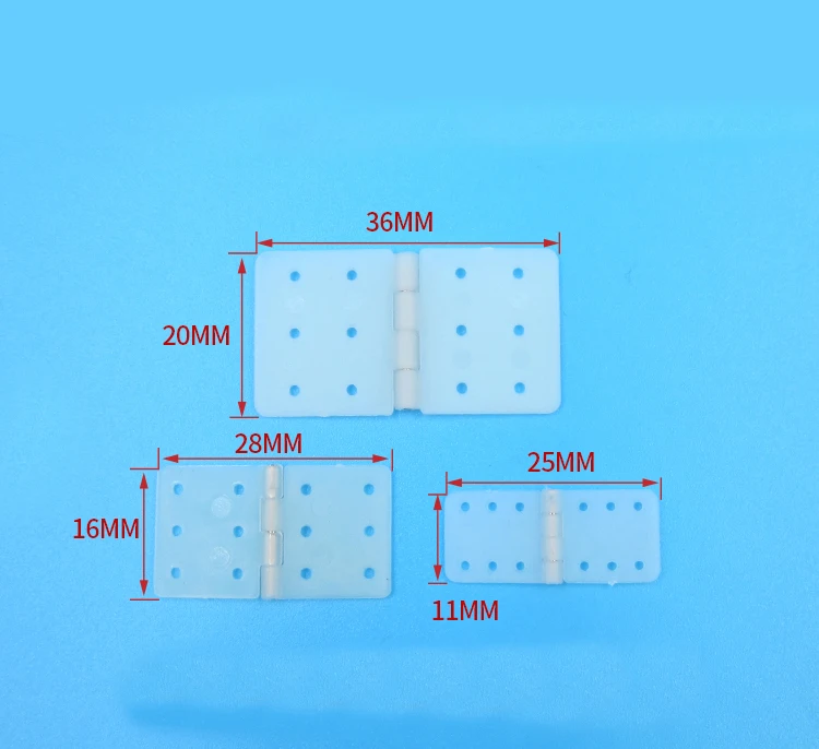 20PC Model Aircraft Square Hinge KT Fixed Wing Flat Hinges 20*36mm 16*28mm 11*25mm Plastic Hinge for DIY Models Accessories
20PC Model Aircraft Square Hinge KT Fixed Wing Flat Hinges 20*36mm 16*28mm 11*25mm Plastic Hinge for DIY Models Accessories