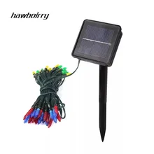HAWBOIRRY 50LDES Solar Garden Lawn Street Courtyard Colorful Lights Ice Strips Christmas Light Strings