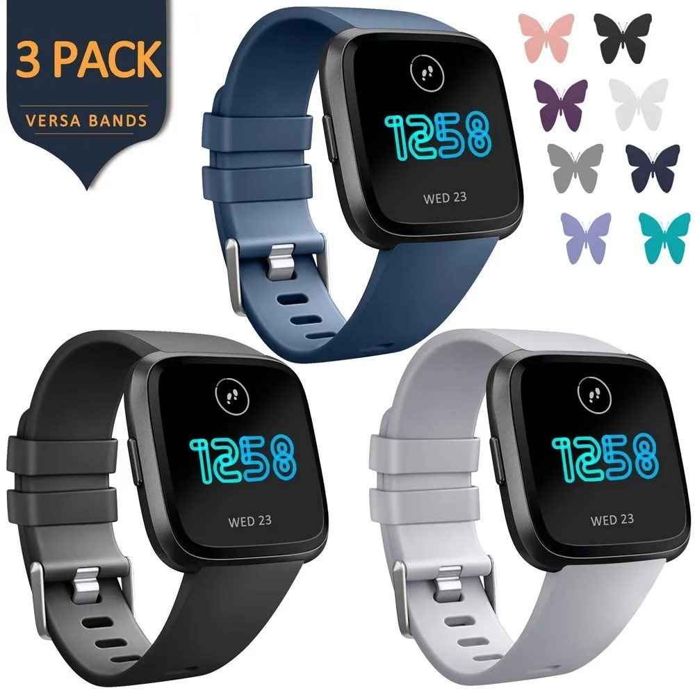 3 PACK Silicone Band For Fitbit Versa Lite Replacement Sports Smart Watch Band Wrist Bracelet Strap For Fitbit Versa Edition
3 PACK Silicone Band For Fitbit Versa Lite Replacement Sports Smart Watch Band Wrist Bracelet Strap For Fitbit Versa Edition