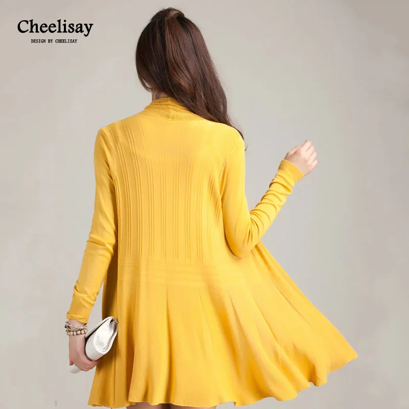 Fashion Cardigans Female Casual Long Knitted Open Stitch Spring Autumn Women Loose Solid Color Sweater Outwear
Fashion Cardigans Female Casual Long Knitted Open Stitch Spring Autumn Women Loose Solid Color Sweater Outwear