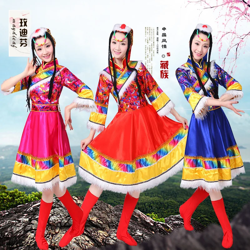 Top Fashion Time-limited Disfraces Dance Costumes Chinese Ethnic Costumes Mongolia Tibetan Dance Stage Sleeves Clothes
Top Fashion Time-limited Disfraces Dance Costumes Chinese Ethnic Costumes Mongolia Tibetan Dance Stage Sleeves Clothes