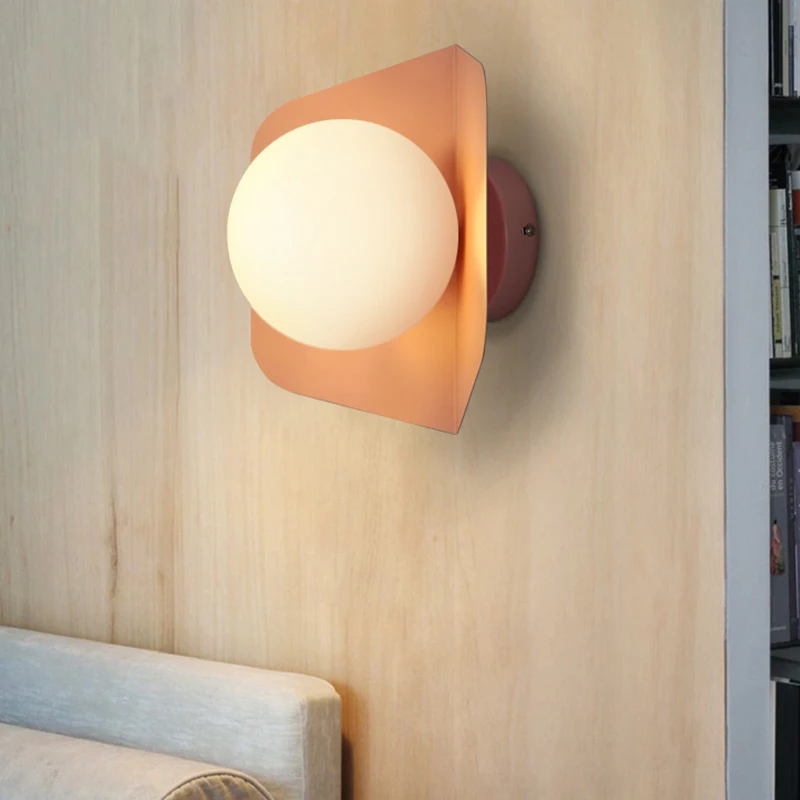 Скандинавский креативный настенный светильник macaron простой современный для