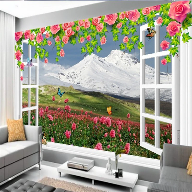 beibehang custom wallpaper vines rose white window snow mountain flowers beautiful background wall vinyl flooring adhesives
beibehang custom wallpaper vines rose white window snow mountain flowers beautiful background wall vinyl flooring adhesives