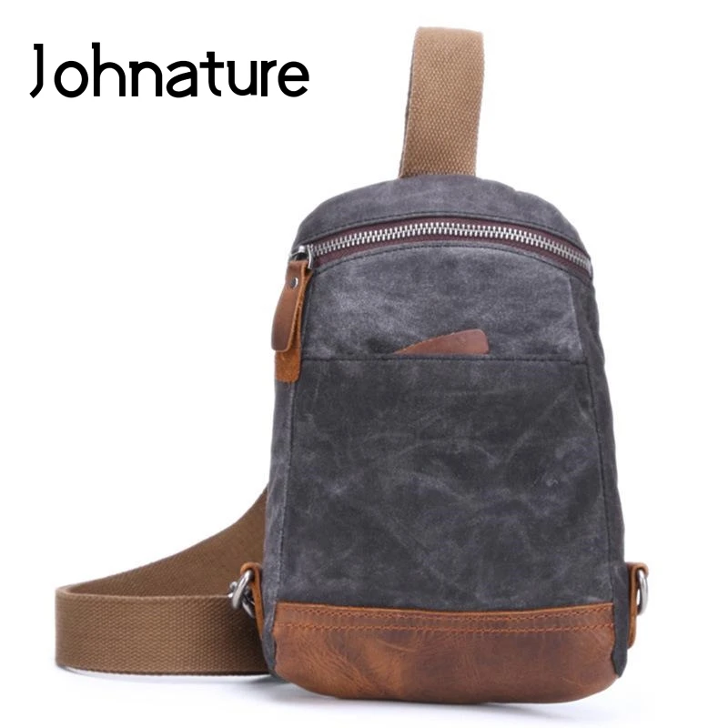 Johnature 2021 New Leisure Canvas Waterproof Crossbody Bags Vintage Solid Zipper Wear Resistant Multifunction Men Chest Bags
Johnature 2021 New Leisure Canvas Waterproof Crossbody Bags Vintage Solid Zipper Wear Resistant Multifunction Men Chest Bags