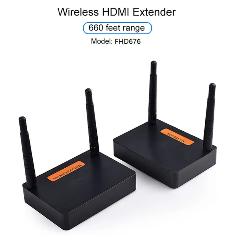 New 5.8 GHz / 2.8 GHz HDMI Extender Full HD 1080P 60Hz Wireless Audio Video Transmitter Receiver DOM668
New 5.8 GHz / 2.8 GHz HDMI Extender Full HD 1080P 60Hz Wireless Audio Video Transmitter Receiver DOM668