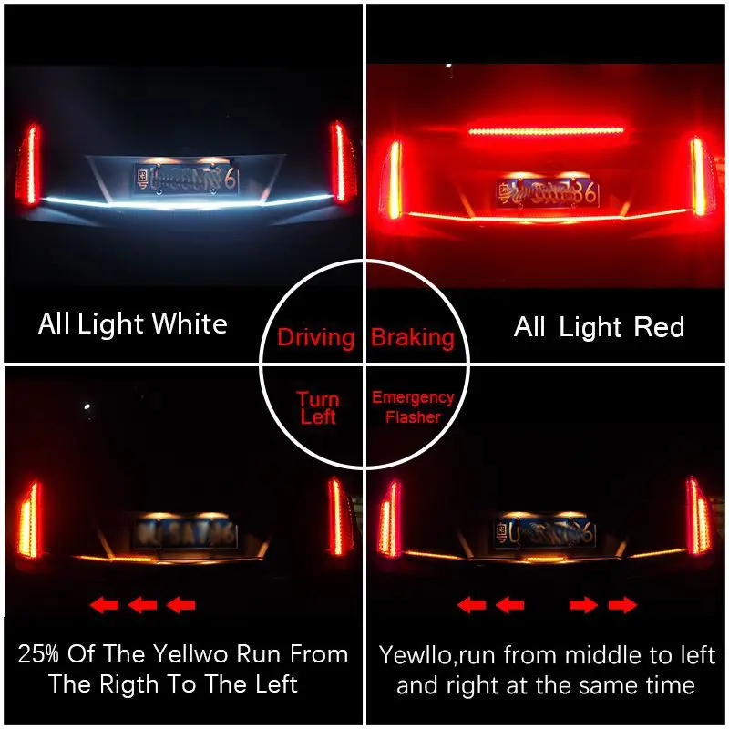 Car Styling RGB Undercarriage Floating Led Dynamic Streamer Turn Signal Tail LED Warning Lights Luggage Compartment Lights
Car Styling RGB Undercarriage Floating Led Dynamic Streamer Turn Signal Tail LED Warning Lights Luggage Compartment Lights