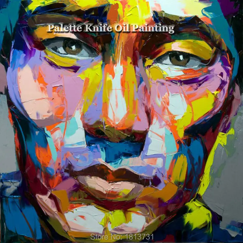 Hand painted Francoise Nielly Palette knife portrait Face Oil painting Character figure canva wall Art picture14-70
Hand painted Francoise Nielly Palette knife portrait Face Oil painting Character figure canva wall Art picture14-70