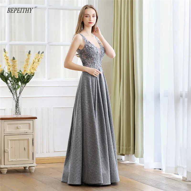 BEPEITHY 2021 New Arrival Lace Top Long Evening Dress Party Elegant Sexy Open Back Sliver Prom Dresses Robe De Soiree
BEPEITHY 2021 New Arrival Lace Top Long Evening Dress Party Elegant Sexy Open Back Sliver Prom Dresses Robe De Soiree