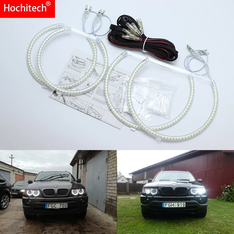 Для Bmw E53 X5 1999 2006 ультра яркие SMD белые светодиодные глаза ангела лм 12 В Комплект