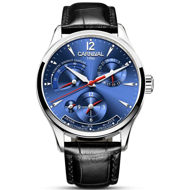 High end Business Watch men CARNIVAL Fashion Multifunction Automatic Watch With Energy display,Calendar,24hours display Luminous
High end Business Watch men CARNIVAL Fashion Multifunction Automatic Watch With Energy display,Calendar,24hours display Luminous
