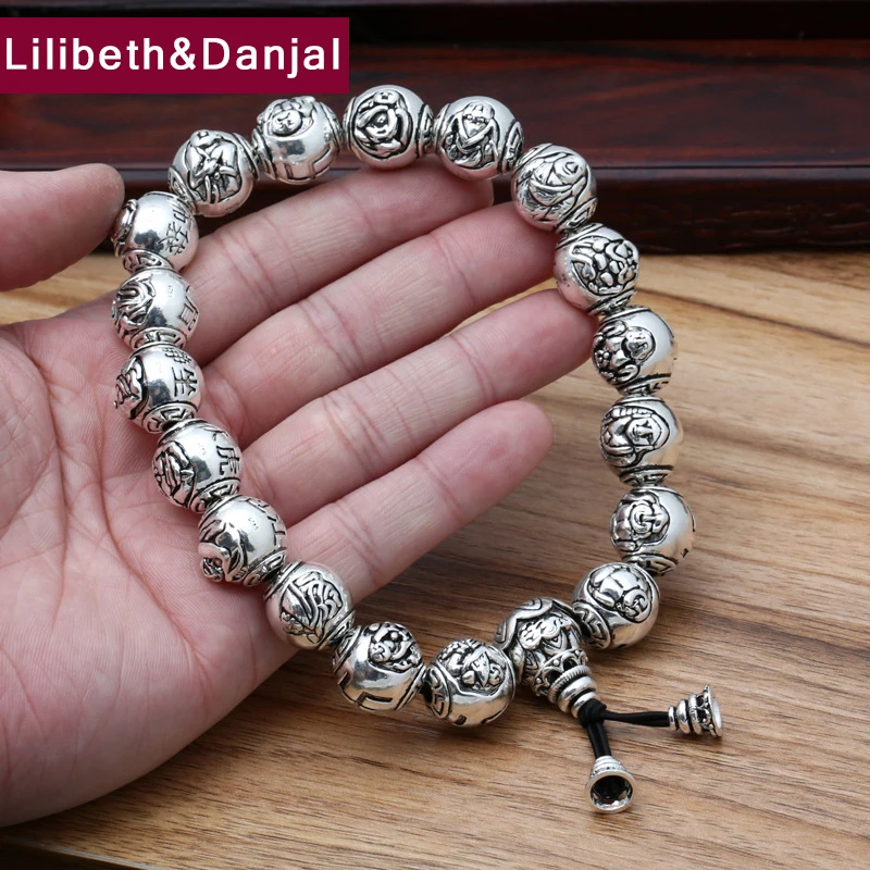100% 925 Sterling Silver Buddha Eighteen Arhats Bead Survival DIY Initial Bracelet Men Women Bracelet Bangle Jewelry B21
100% 925 Sterling Silver Buddha Eighteen Arhats Bead Survival DIY Initial Bracelet Men Women Bracelet Bangle Jewelry B21