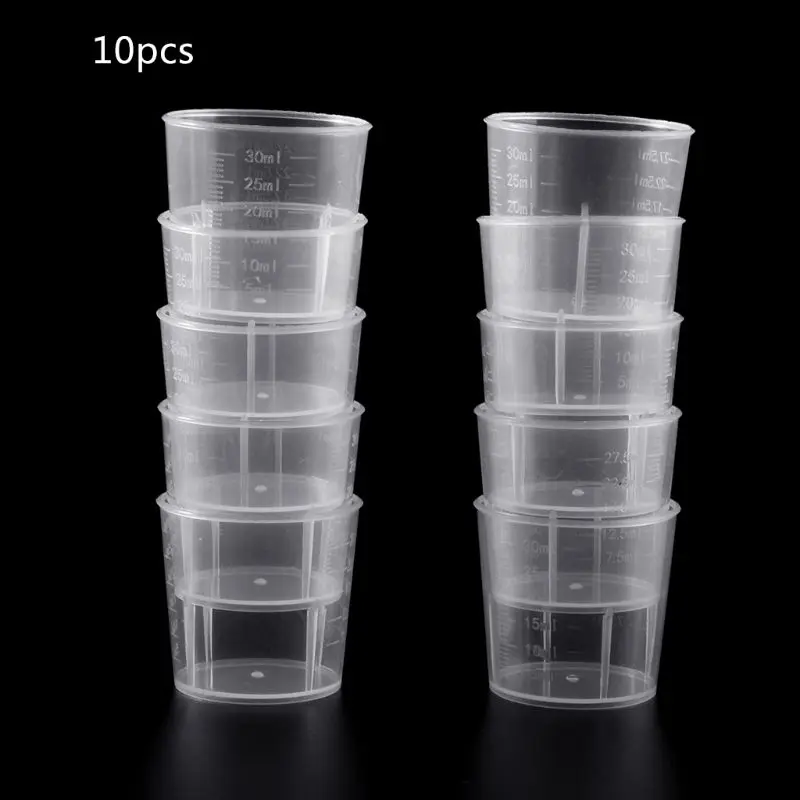1 Set / 10 Pcs Laboratory Bottle Lab Test Measuring 30ml Container Cups with Cap Plastic Liquid Measuring Cups
1 Set / 10 Pcs Laboratory Bottle Lab Test Measuring 30ml Container Cups with Cap Plastic Liquid Measuring Cups