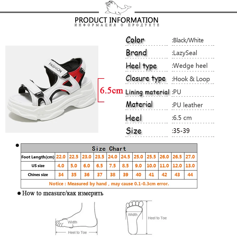 LazySeal Platform Sandals Women Wedge Heels Hook & Loop Patchwork Summer Women Thick Soled Beach Sandal Chunky Woman Shoes
LazySeal Platform Sandals Women Wedge Heels Hook & Loop Patchwork Summer Women Thick Soled Beach Sandal Chunky Woman Shoes
