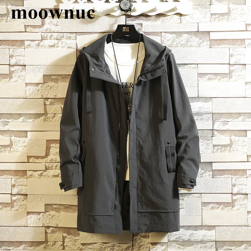 moownuc New Mens Coats 2018 Autumn Hooded Trench Coats Men Long Windbreaker Men M-3XL Extra Light Waterproof Outwear Jackets Man
moownuc New Mens Coats 2018 Autumn Hooded Trench Coats Men Long Windbreaker Men M-3XL Extra Light Waterproof Outwear Jackets Man