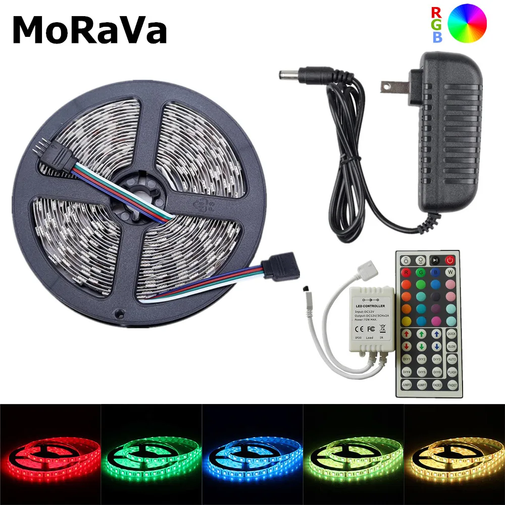LED Strip Lighting SMD 5050 12V RGB Diode Tape Non waterproof Flexible Rope Light+44key LED Controller+12V LED Power Adapter
LED Strip Lighting SMD 5050 12V RGB Diode Tape Non waterproof Flexible Rope Light+44key LED Controller+12V LED Power Adapter