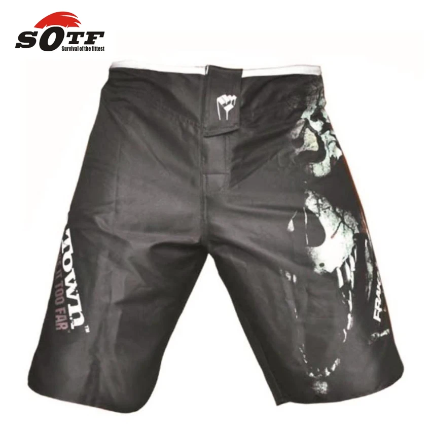 Новинка 2015 года боксерские шорты SOTF для ММА Муай Тай кикбоксинга pantalones boxeo