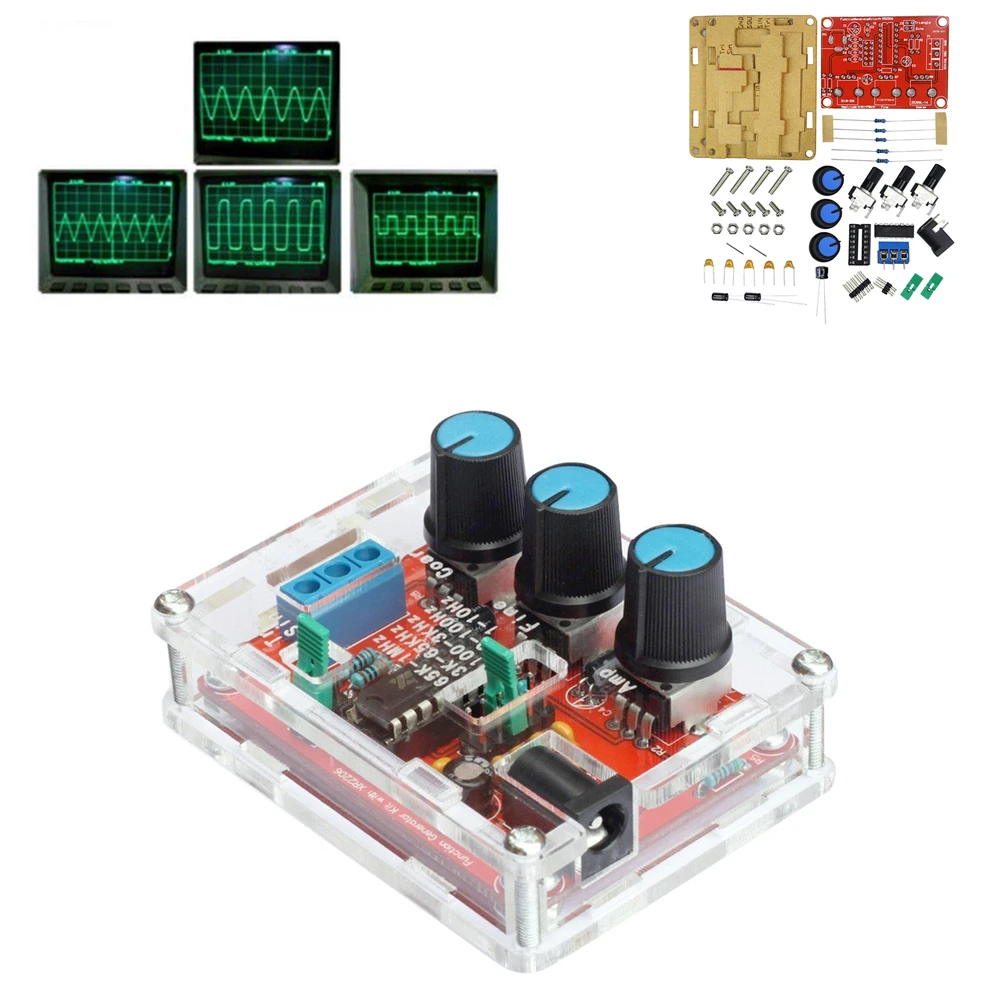 Функция генератор сигналов DIY Kit синуса/Треугольники/квадратный Выход 1 Гц мГц
