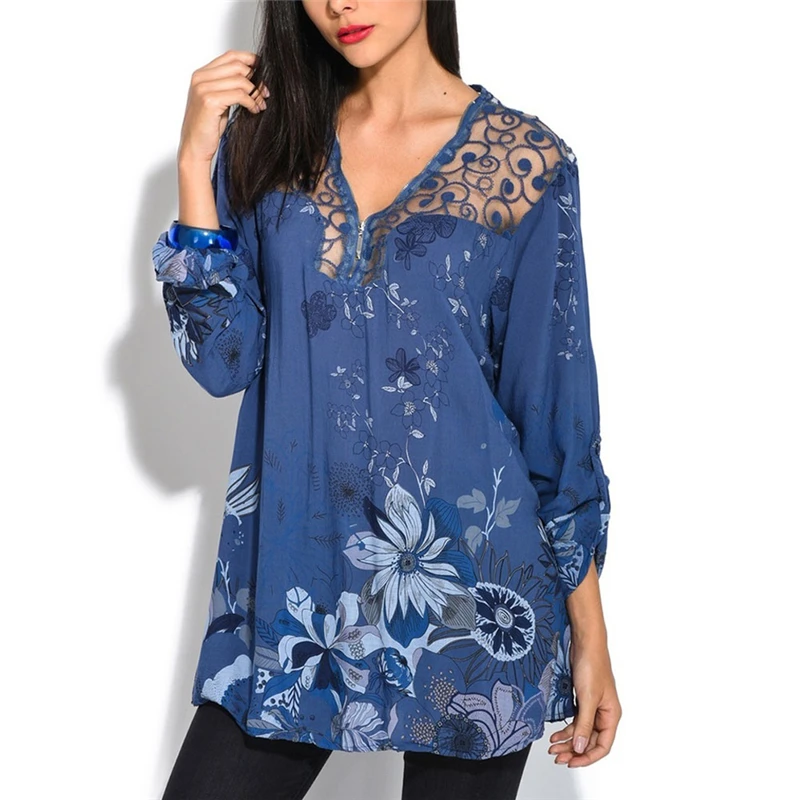 Plus Size Women Boho Floral Long Sleeve Blouse Baggy Tops Ladies V Neck Shirts 2018 Autumn New Ladies Printed Lace Shirts Tops
Plus Size Women Boho Floral Long Sleeve Blouse Baggy Tops Ladies V Neck Shirts 2018 Autumn New Ladies Printed Lace Shirts Tops