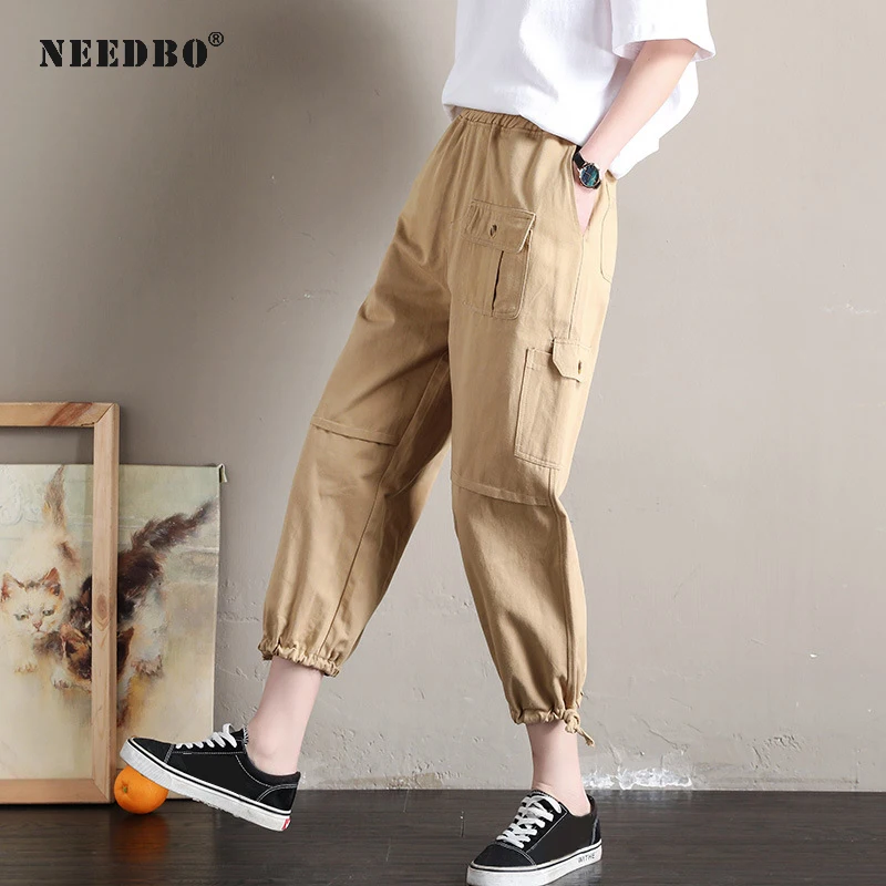 NEEDBO Women Pants 2019 Cargo Pants Women Casual Khaki Black Spring Vintage Women Trousers Plus Size Moto Joggers Pants Women
NEEDBO Women Pants 2019 Cargo Pants Women Casual Khaki Black Spring Vintage Women Trousers Plus Size Moto Joggers Pants Women