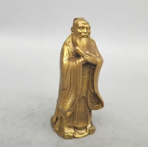 Chinese Pure Brass Seiko Carving Ancient China Litterateur Thinker Confucius Great Person Statue
Chinese Pure Brass Seiko Carving Ancient China Litterateur Thinker Confucius Great Person Statue