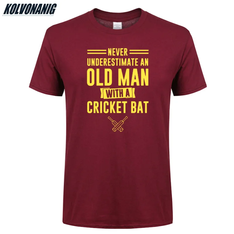 Summer Streetwear Men Clothes Cotton Short Sleeve T Shirt Never Underestimate An Old Man With A Cricket Bat Printed T-Shirts Top
Summer Streetwear Men Clothes Cotton Short Sleeve T Shirt Never Underestimate An Old Man With A Cricket Bat Printed T-Shirts Top