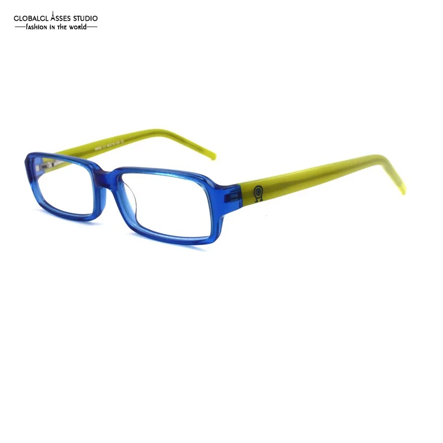 New Fashion Cute Rectangle Lens Kids Crystal Blue Acetate Frame Yellow Temple Cartoon Pattern Children Optical Eyewear WK95 C3
New Fashion Cute Rectangle Lens Kids Crystal Blue Acetate Frame Yellow Temple Cartoon Pattern Children Optical Eyewear WK95 C3